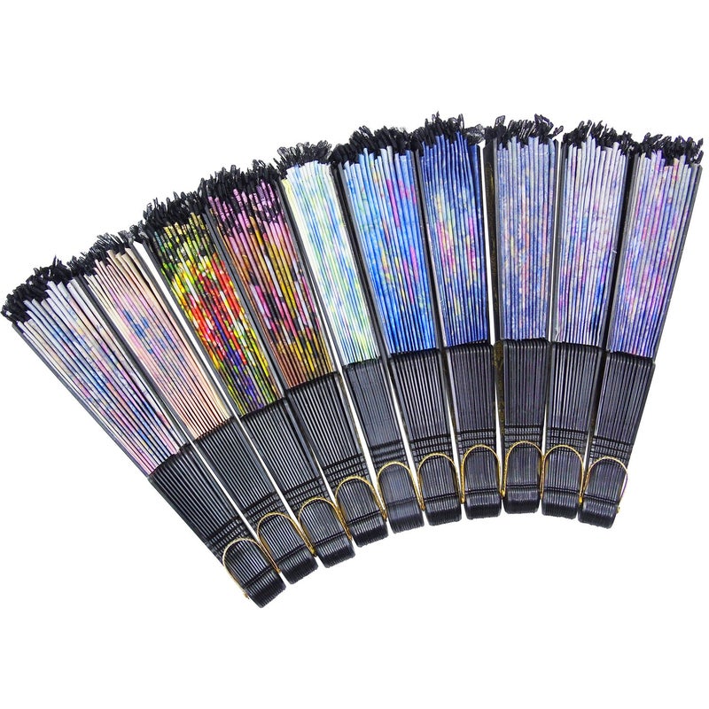 Grosun 10 Pieces Spanish Hand Fan Handheld Fans for Women Floral Spanish Folding Fan Foldable Fan Vintage Fans Handheld Hand Fan for Wedding and Party Decoration - Image 5